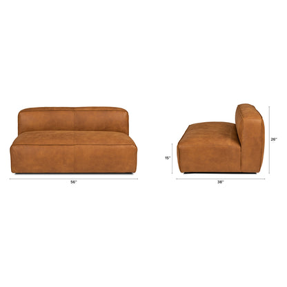 DAKOTA LEATHER LOVESEAT